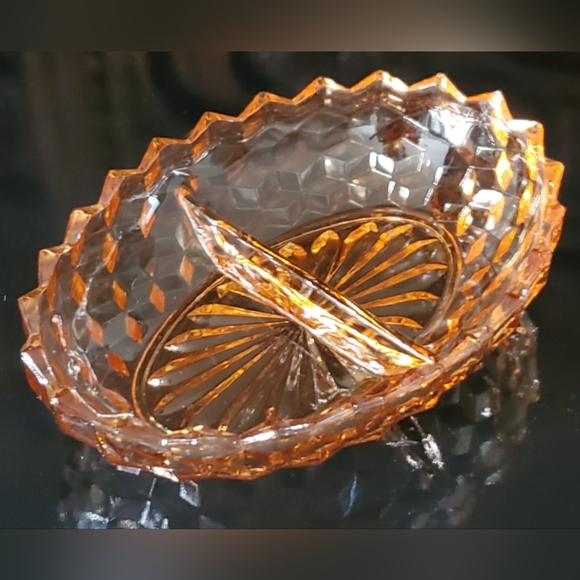 Vntg "Whitehall Peach" 2-Part 10" Oval Dish by Colony - Picture 8 of 16